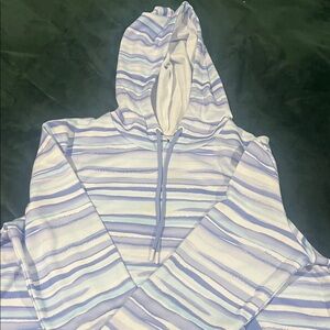 FootJoy Blue and White Striped Hoodie
